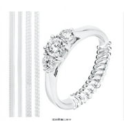 LIMEI Ring Size Adjuster for Loose Rings, Transparent Silicone Jewelry Sizer, Mandrel for Making Jewelry Guard, Spacer, Sizers, Fitter for Women Loose Rings Fit Almost Any Ring - 5 Pack, 4 Sizes