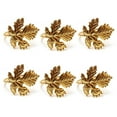 thumbnail image 1 of Limei Set of 6 Maple Leaf Napkin Rings, Fall Napkin Rings, Vintage Alloy Napkin Holder for Fall Thanksgiving Day Fall Theme Party Autumn Table Decoration, 1 of 7