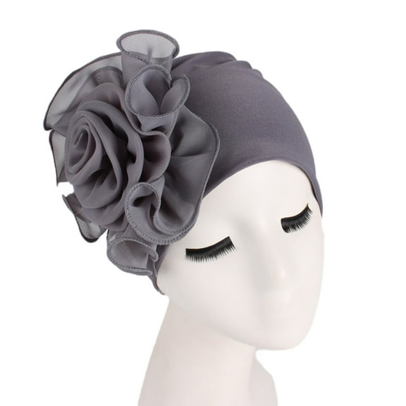 Limei Simple Beanie Headwrap All Match for Party Large Flower