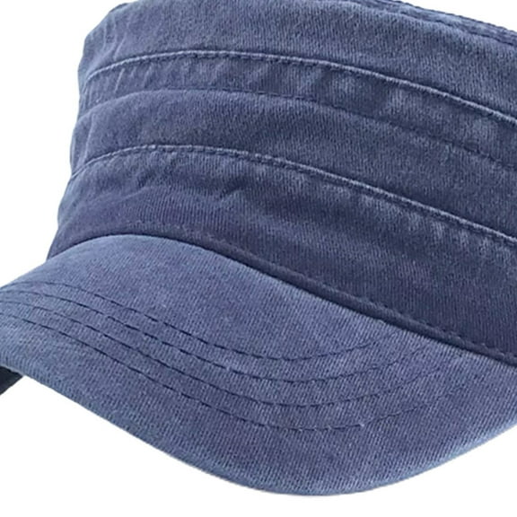 Limei Simple Cadet Hat Flat Top for Hiking Sun Protection