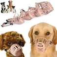 thumbnail image 1 of Limei Softness Plastic Dog Muzzle, Anti Bite Adjustable Pet Basket, Dogs Training Mouth Cover Mesh Cage, Breathable Comfortable, for Small, Medium and Large Dogs Care, 6.3 x 1.9 inch, 1 of 7