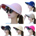 thumbnail image 1 of Limei Sun Hat for Women, Women's Summer Empty Top Hat Breathable Foldable Large Brim Baseball Cap, 1 of 7