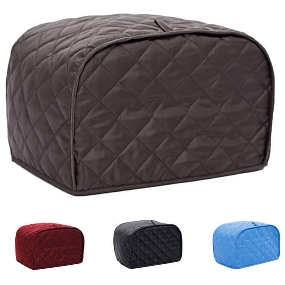 Limei Toaster Cover, Polyester Fabric Quilted Four Slice Toaster Appliance Dust-proof Cover For Kitchen Small Appliance Dust Cover and Fingerprint Protection (Red)