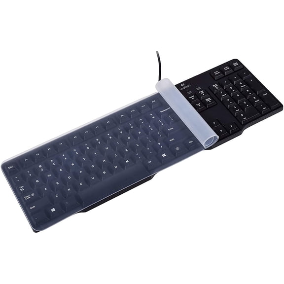 Limei Universal Clear Waterproof Anti-Dust Silicone Keyboard Protector Cover Skin for Standard Size PC Computer Desktop Keyboards (Size: 17.5" x 5.5")