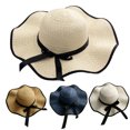 thumbnail image 1 of Limei Women Floppy Sun Hat with Wide Brim—Foldable Roll-Up Straw Beach Hat (White), 1 of 7