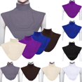 thumbnail image 1 of Limei Women's False Collar Hijab Moslem Islamic Pure Color Neck Cover Loop Scarf, Black, 1 of 7