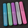 thumbnail image 1 of Limei5 Pack Portable Travel Toothbrush Box,Case Hiking Camping Protect Storage Box Travel Tooth Toothbrush Cover Toothpaste Organizer Toothbrush Holder (Purple), 1 of 7