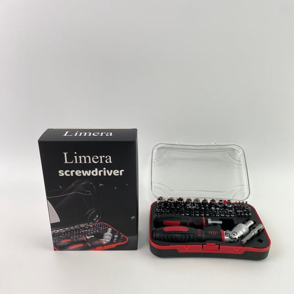 Limera Screwdrivers, non-electric,Magnetic Ratcheting Wrench and Electronics Precision Screwdriver Set, (Pack of 1), Red