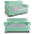 thumbnail image 1 of Limerenc Clear Thicker Couch Cover, Plastic Clear Waterproof Couch Cover, Heavy-Duty Vinyl Sofa Furniture Protection, Against Cat Dog Clawing, 2 Pack, 1 of 6