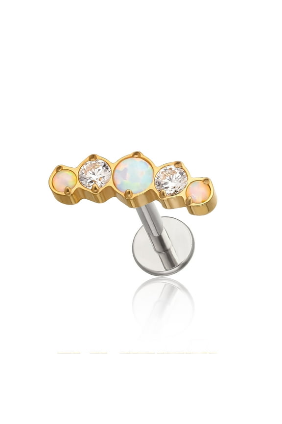 Limerencia Titanium Stud Earrings, Flat Back Internal Thread, Unisex (1 Piece)