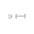 thumbnail image 1 of Limerencia G23 Hypoallergenic 18g Flat Back Stud Earrings | F136 Implant Grade Titanium Press Fit Threadless Push Pop in Cartilage Helix Labret Lip Monroe Tragus Piercing Studs, 1 of 8