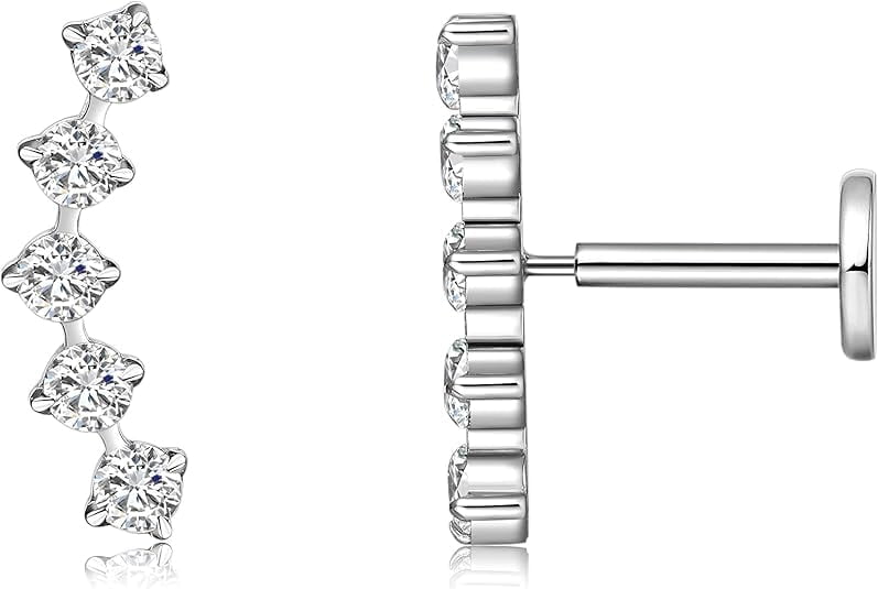 Limerencia Titan Piercing Schmuck 18G - Flache Rückseite Für Tragus, Helix Und Lippen