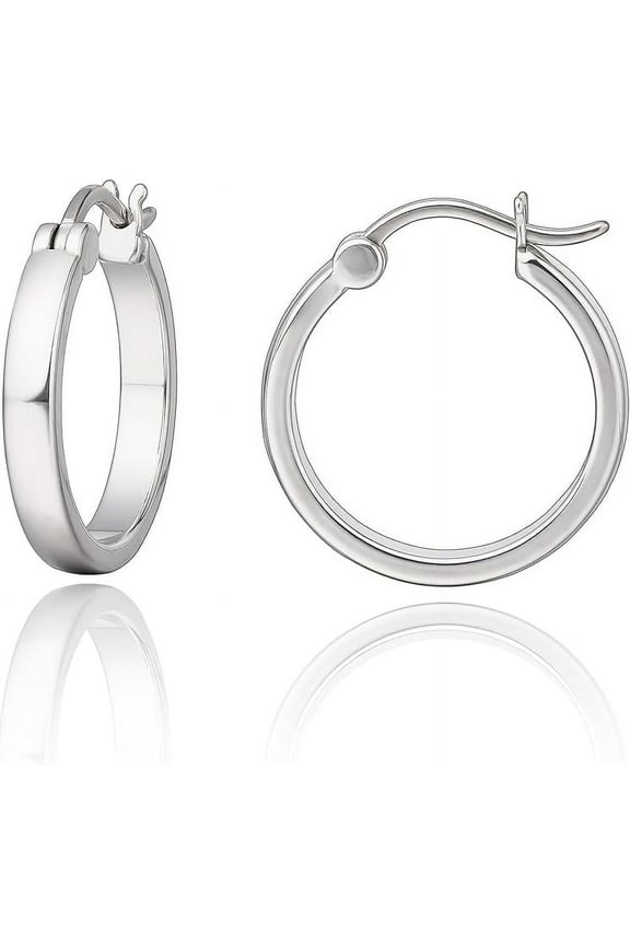 Limerencia G23 Pure Titanium Hypoallergenic Hoop Earrings for Women Sensitive Ears (20mm, Silver)