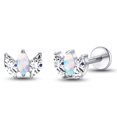 thumbnail image 1 of Limerencia Titanium Flat Back Earrings Stud 18G Hypoallergenic Flatback Earrings Threadless Push Pop in Studs for Nose, Helix, Tragus, Conch, Labret Piercing, 1 of 13