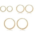 thumbnail image 1 of Limerencia G23 Titanium Slim Hoop Earrings, Hypoallergenic Nose/Lip Earrings 3Pairs Gold Unisex, 1 of 8