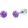thumbnail image 1 of Limerencia Hypoallergenic G23 Implant Grade Titanium Screw Back Earrings Tragus 20G Helix F136 Piercing Post for Sensitive Ears Simulated Diamond Cartilage, 1 of 7