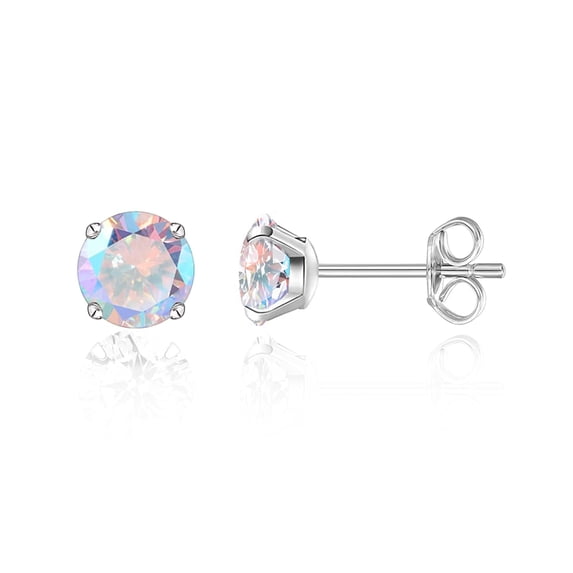 Limerencia Hypoallergenic G23 Titanium Earrings For Sensitive Ears, Simulated Diamonds (Aurora Borealis)