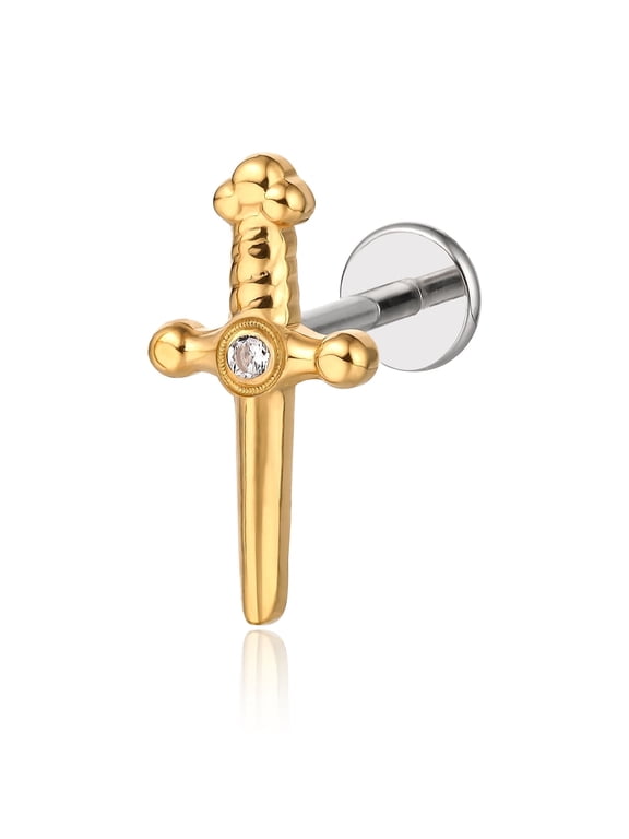 Limerencia Hypoallergenic Titanium ASTM F136 Flat Back Internal Thread Stud Earring for Men and Women