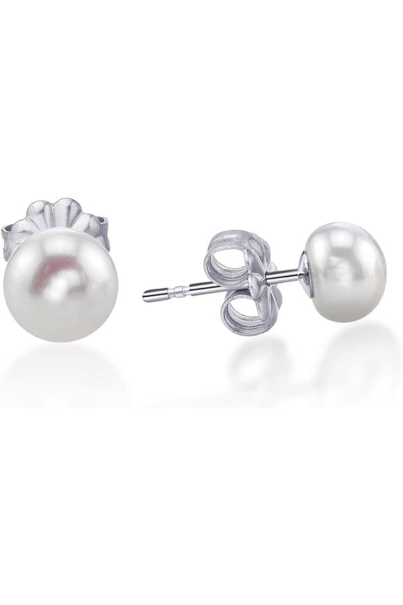 Limerencia Hypoallergenic Titanium Earrings for Women Mother of Pearl Studs Earrings , 5-5.5 mm, Titanium