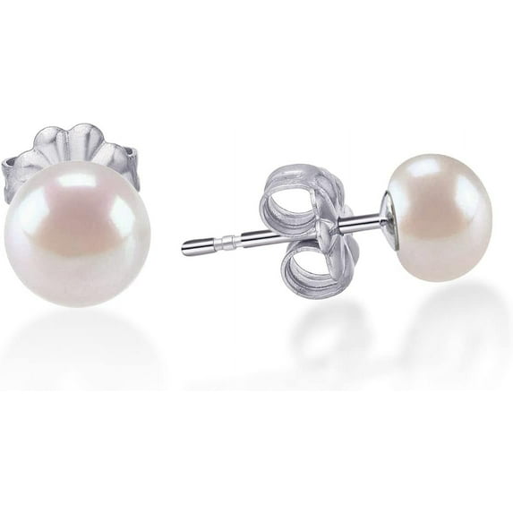 Limerencia Hypoallergenic Titanium Earrings for Women Pearl Studs Earrings , 8-8.5 mm, Titanium