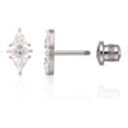 thumbnail image 1 of Limerencia Hypoallergenic Titanium F136 Screw In Flat Back Earrings Implant Grade G23 Tragus Helix Cartilage 20G Piercing for Women's Sensitive Ears, 1 of 7
