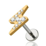 Limerencia Hypoallergenic Titanium Flat Back Internal Thread Stud Earring for Men and Women