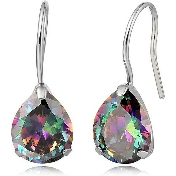 Limerencia Hypoallergenic Titanium Jewelry Water Drops Cubic Zirconia/Opal Earrings for Sensitive Ears Women