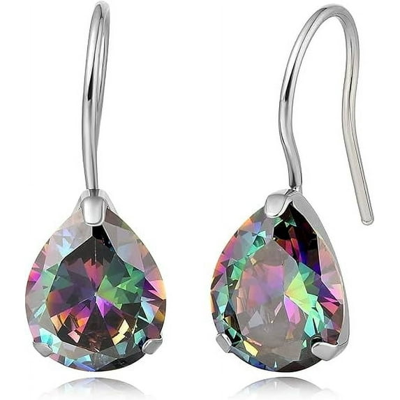 Limerencia Hypoallergenic Titanium Jewelry Water Drops Cubic Zirconia/Opal Earrings for Sensitive Ears Women