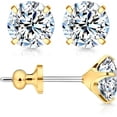 thumbnail image 1 of Limerencia Moissanite Earrings Studs for Women and Men, F136 Titanium Screw Back Hypoallergenic Stud Earrings, Diamond Studs Alternatives for Sensitive Ear,6mm, 1 of 8