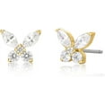 thumbnail image 1 of Limerencia Butterfly Zirconia Earrings, Hypoallergenic Titanium Women's Earrings, 1 of 6