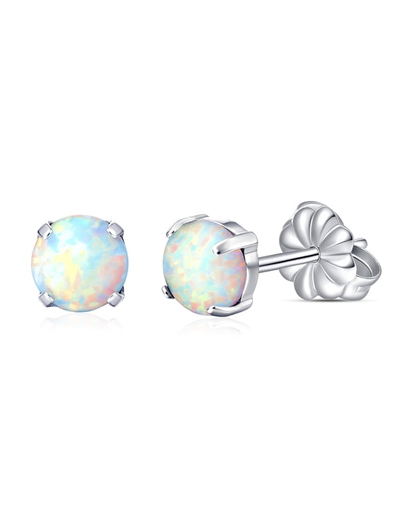 Limerencia Pure Titanium Hypoallergenic Earrings 5mm Opal Implant Grade|Delicate Jewelry for Sensitive Ears
