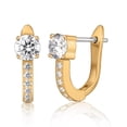 thumbnail image 1 of Limerencia Titanium Cubic Zirconia Hoops, Lightweight Cuff Earrings for Women, 1 of 10
