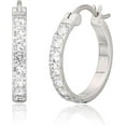 thumbnail image 1 of Limerencia Titanium Hoop Earrings for Sensitive Ears, Silver, 1 of 7