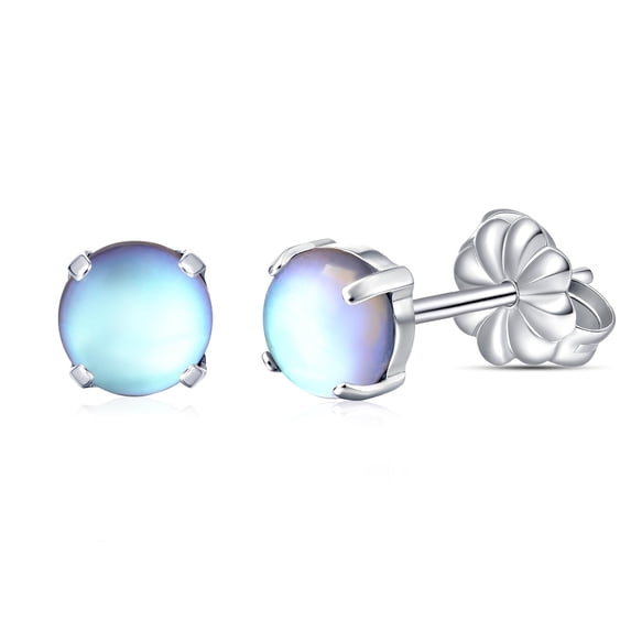 Limerencia Titanium Hypoallergenic Stud Earrings, Moonstone Earrings for Men and Women