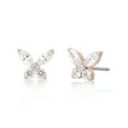 thumbnail image 1 of Limerencia Butterfly Zirconia Earrings, G23 Titanium Hypoallergenic Women's Earrings, 1 of 6