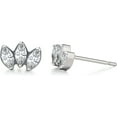 thumbnail image 1 of Limerencia Titanium Jewelry Crown White Cubic Zirconia Earrings, 1 Pairs, 1 of 5