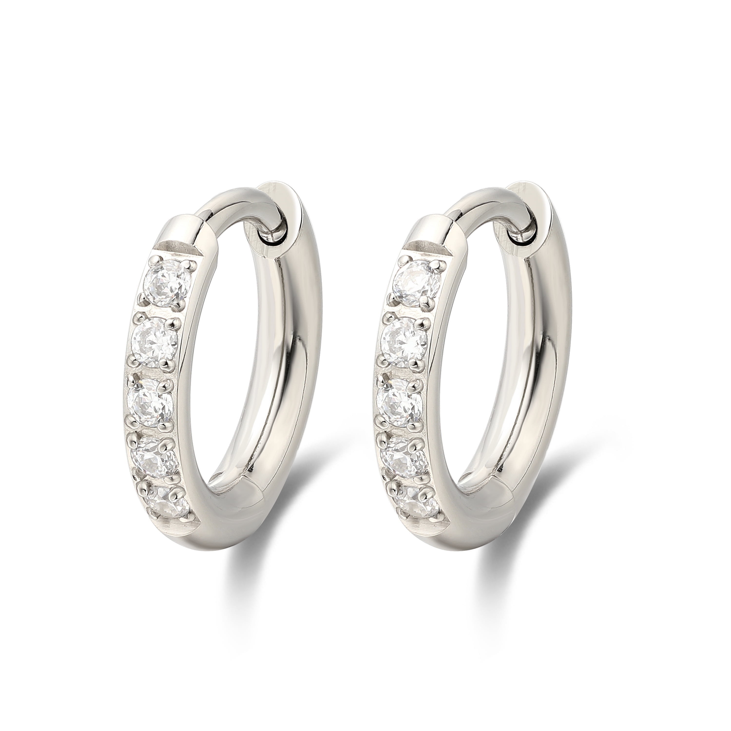 Limerencia Titanium Jewelry, Hypoallergenic 12 mm Huggie Hoop Earrings