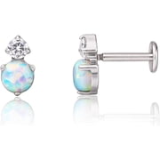 18g Titanium Internally Threaded Tragus Piercing Jewelry for Women Men,Cubic Zirconia Nose Stud Lip Medusa Tragus Helix Piercing Jewelry