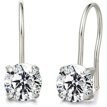 Limerencia Zirconia Dangle Earrings, G23 Hypoallergenic Titanium Hoop Earrings, Women's Gift (6mm)