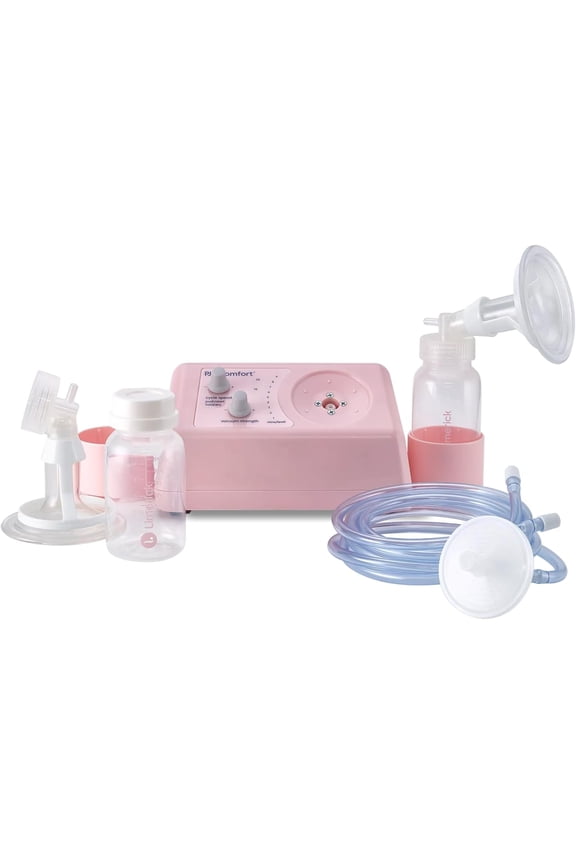 PJ's Comfort Electric Breast Pump, Hospital Grade Compression & Vaccum Technology, Dual Soft Silicone Breast Cups
