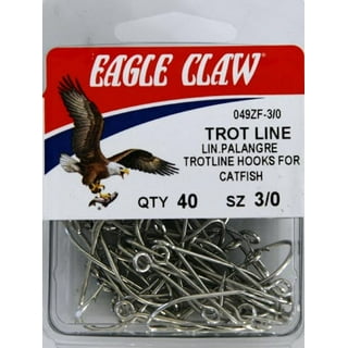 Eagle Claw 374a-1/0 2x Treble Regular Shank Curved Point Hook Bronze Size 1  for sale online