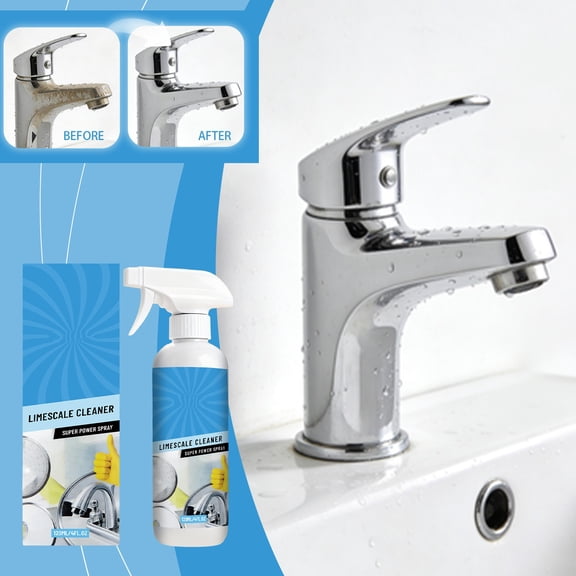 Limescale Cleaner Spray For Bathroom And Kitchen, Hard Water Stain Remover With Powerful Descaling Action