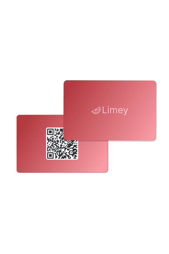Card - Digital Business Card - Red Matte Finish | NFC + QR | Tap & Connect