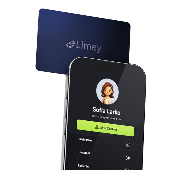 Limey NFC Digital Business Card - Tap to Share Contact Info - Slate Matte