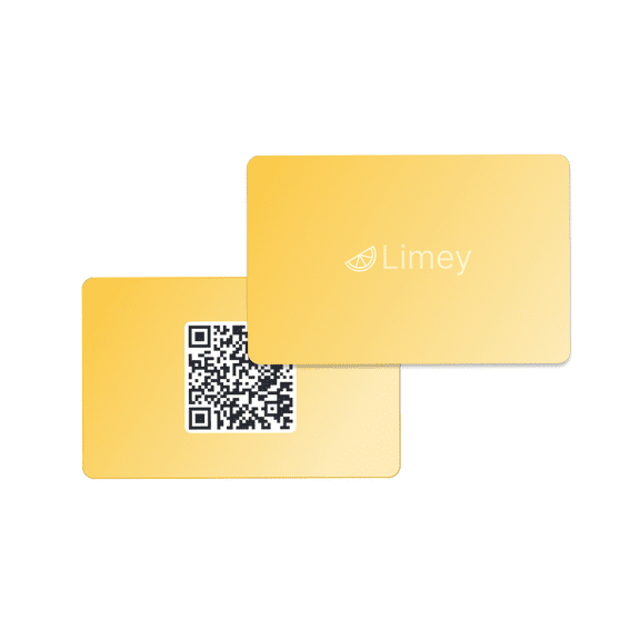 Limey NFC Digital Business Card - Tap to Share Contact Info - Yellow Matte