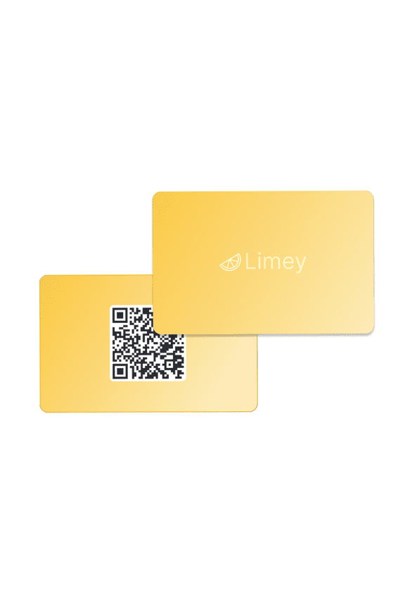 Card - Digital Business Card - Yellow Matte Finish | NFC + QR | Tap & Connect