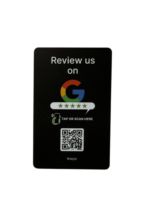 NFC + QR Google Review Card Slate - Boost Reviews with a Tap or Scan