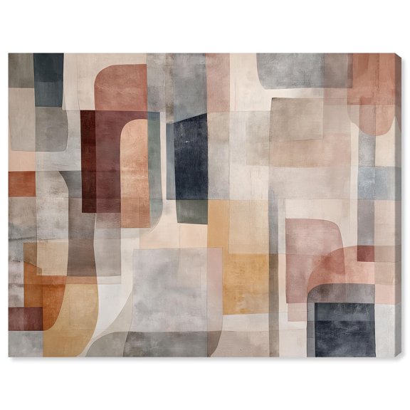 Liminal Shapes I Canvas Print Midcentury Art by Art Remedy, Gallery Wrapped, 45 x 36