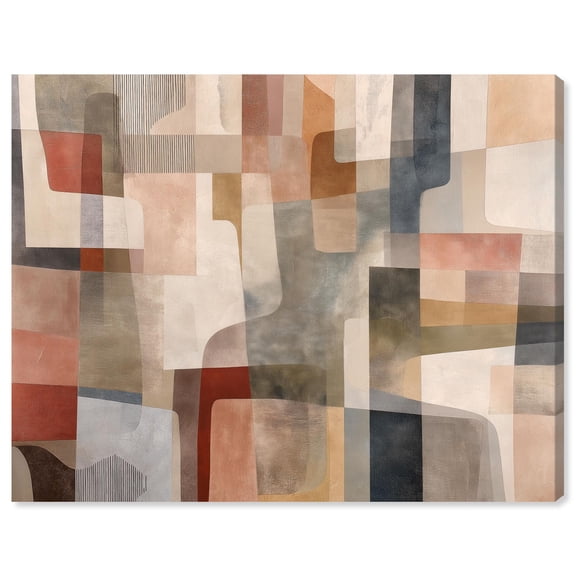Liminal Shapes II Canvas Print Midcentury Art by Art Remedy, Gallery Wrapped, 36 x 30