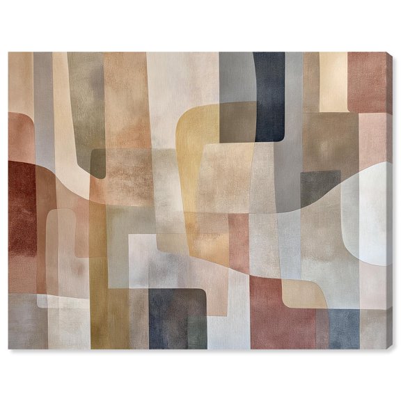 Liminal Shapes III Canvas Print Midcentury Art by Art Remedy, Gallery Wrapped, 45 x 36